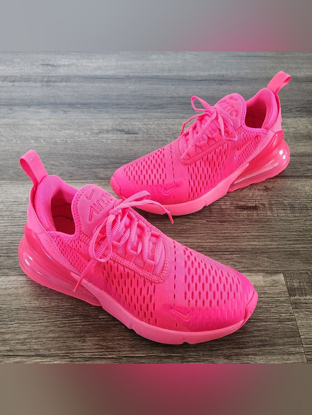 *READ* LIKE NEW Nike Airmax Air Max 270 Bright Hot Hyper Vibrant Triple Pink 8